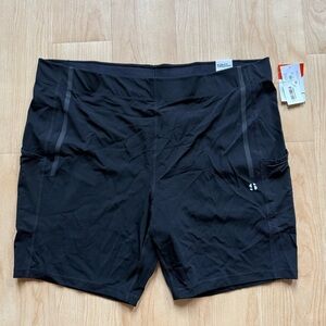 NWT Sports Illustrated black bike shorts, wide waist band, sz 3x